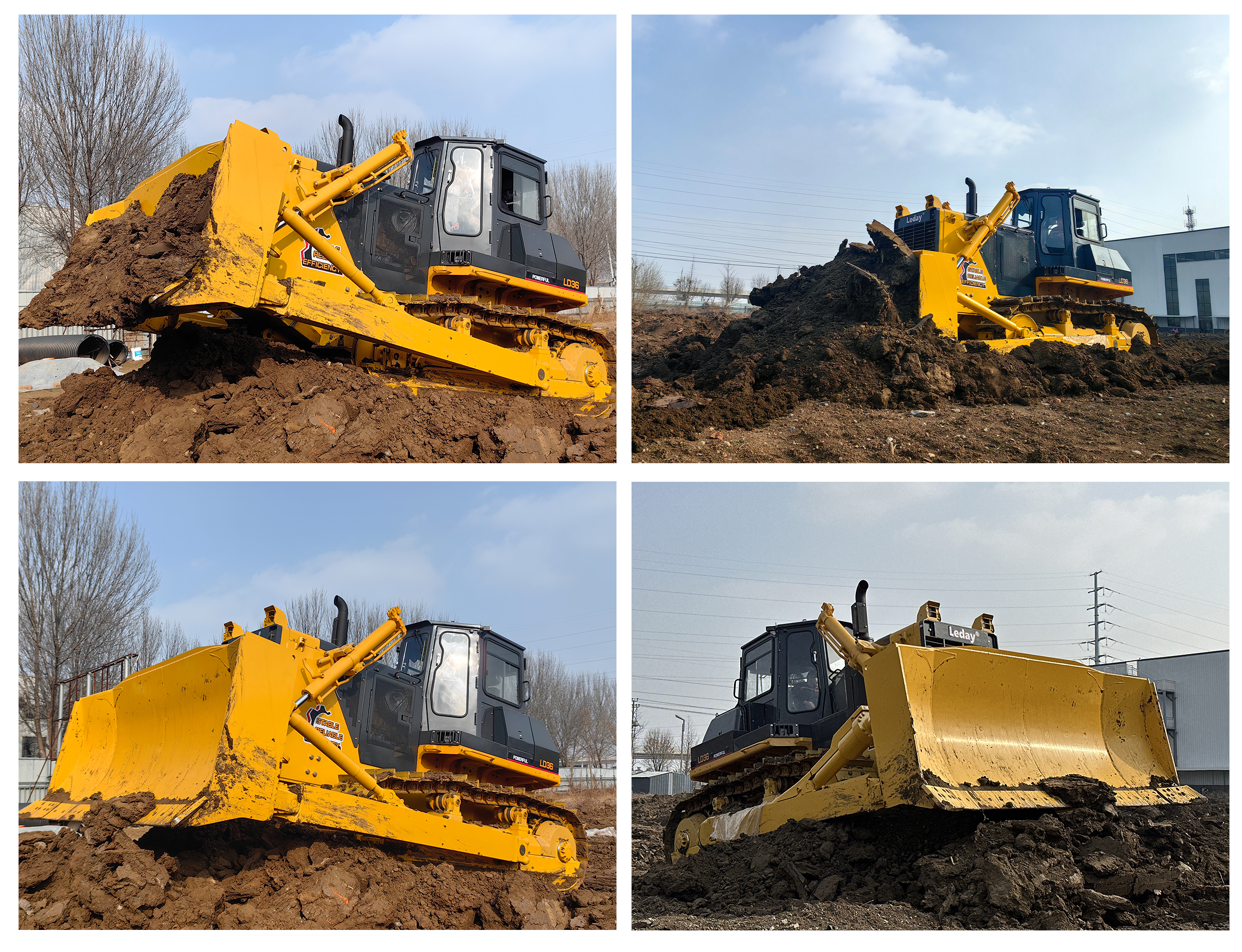 嚴把出廠試車關 萊迪推土機以品質交付市場——近日，萊迪生產(chǎn)車間內，LD36推土機順利完成出廠前整機試機，各項性能指標全部達標，即將發(fā)往工地。